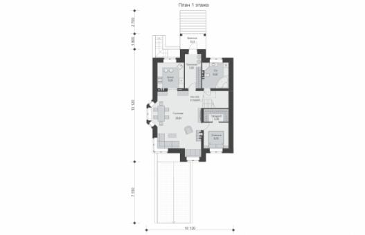 Проект двухэтажного дома с подвалом и гаражом